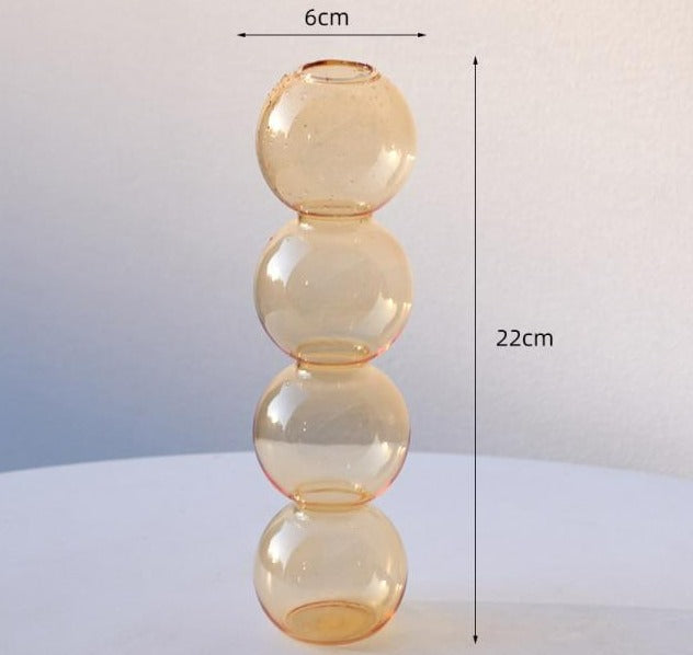 Bubble glass decor vase